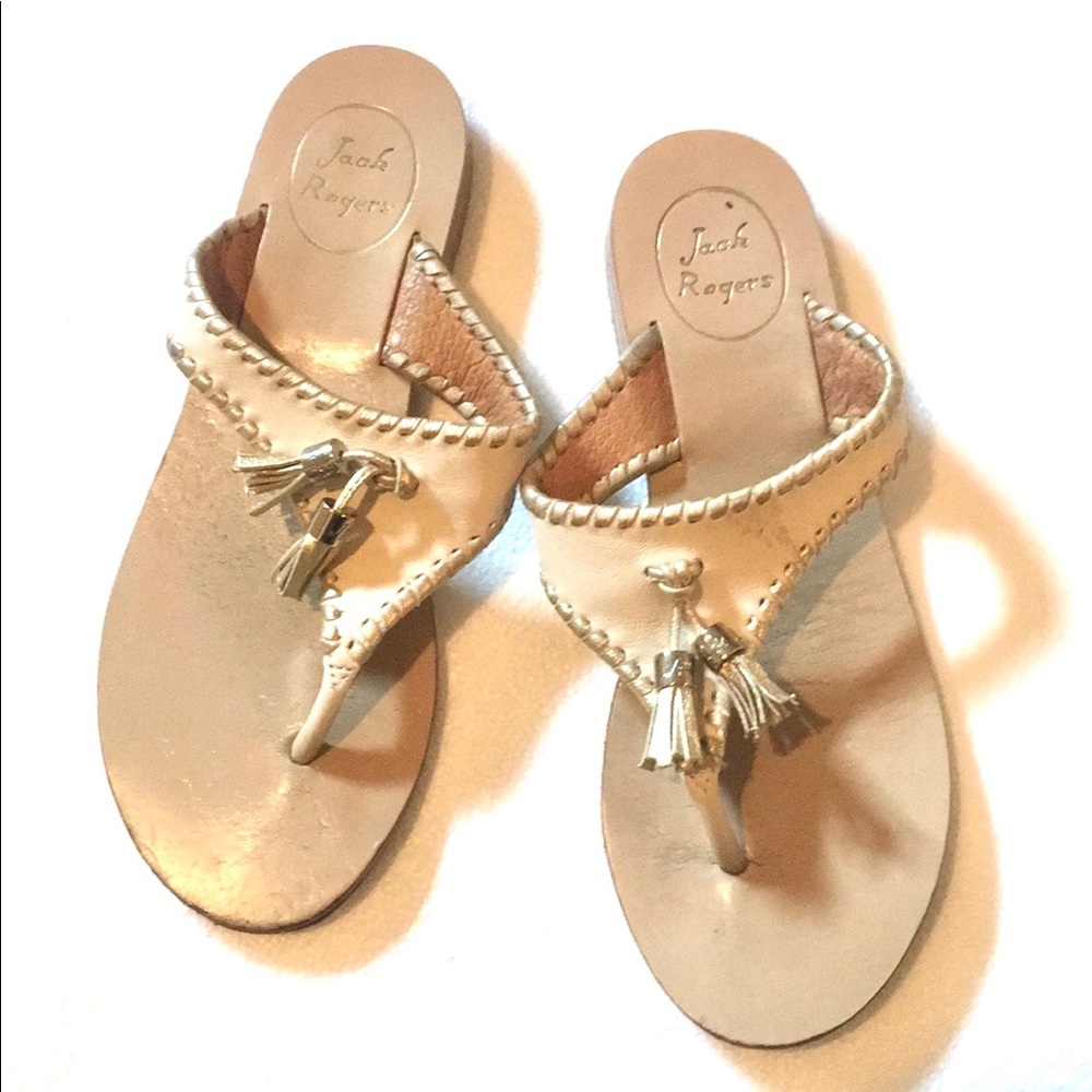 Jack Rogers Thong Flip Flop sandal Tassel size 6.5